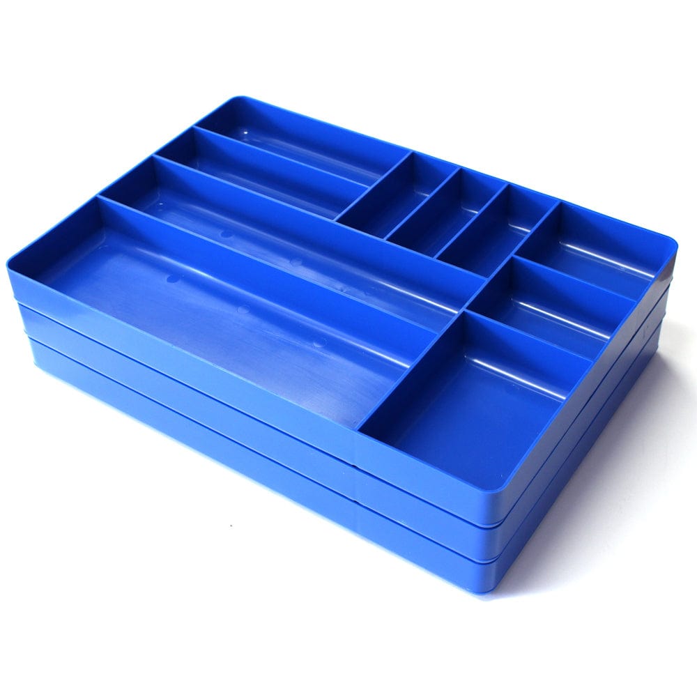 Stealth Speciality Tools Tool Organisers STEALTH Set of 3 x 10 Compartment Blue Tool Trays