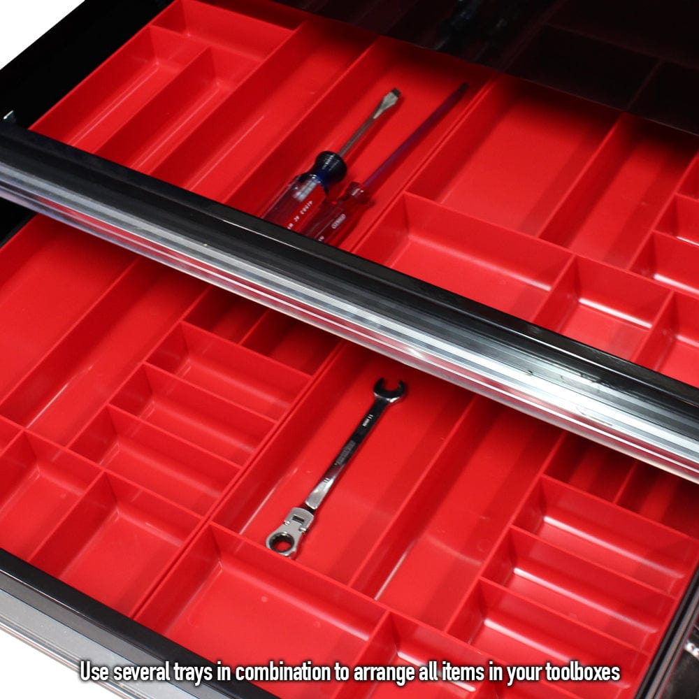 Stealth Speciality Tools Tool Organisers STEALTH Set of 3 x 10 Compartment Red Tool Tray