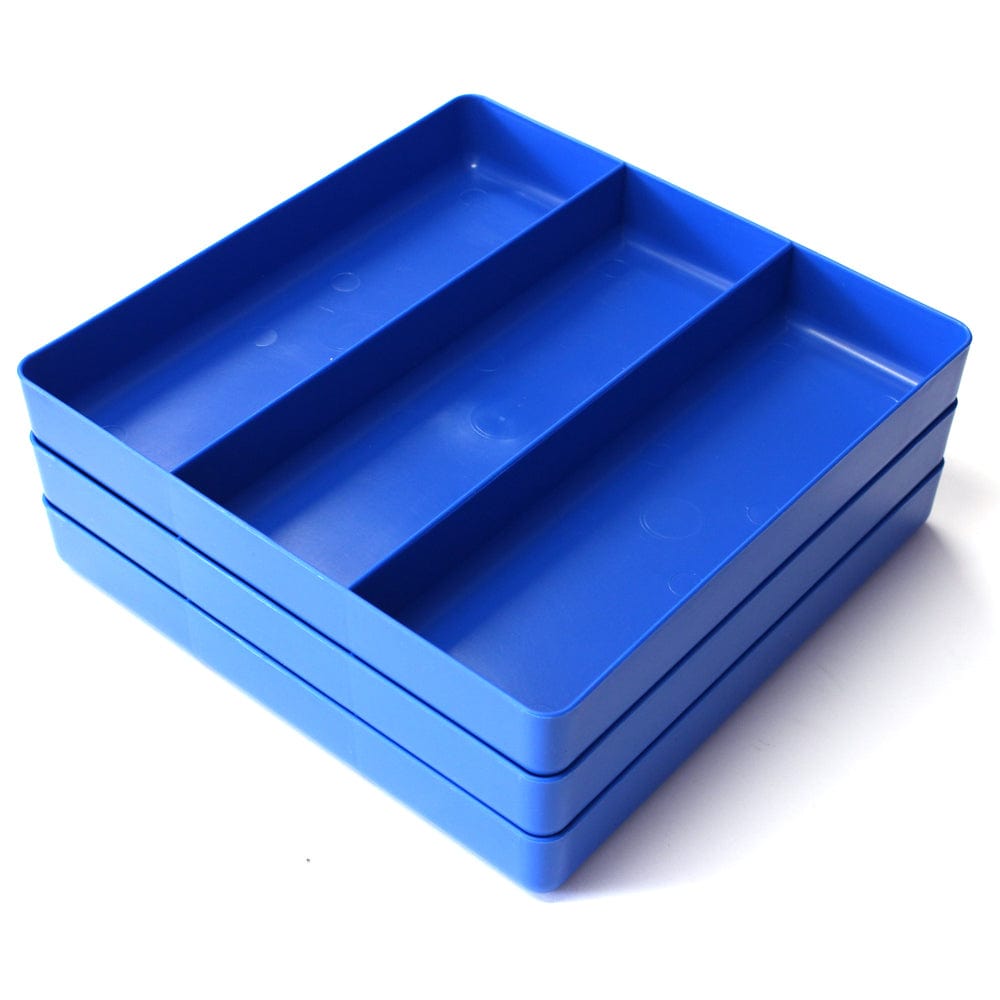 Stealth Speciality Tools Tool Organisers STEALTH Set of 3 x 3 Compartment Blue Tool Trays