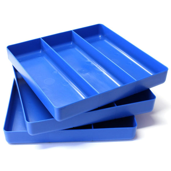 Stealth Speciality Tools Tool Organisers STEALTH Set of 3 x 3 Compartment Blue Tool Trays