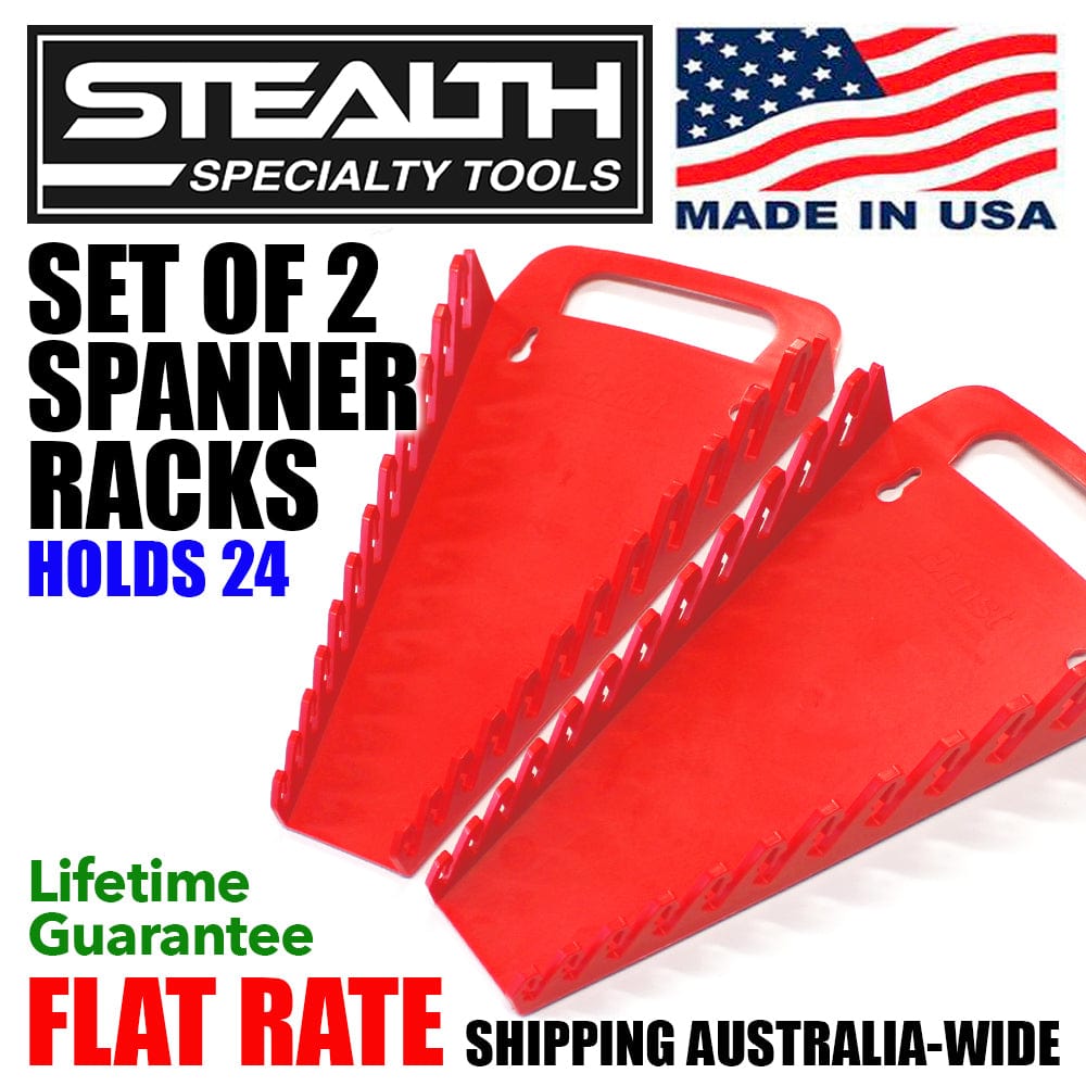 Stealth Speciality Tools Tool Organisers STEALTH Standard Set of 2 Spanner Racks - Holds 24 Tools Gripper