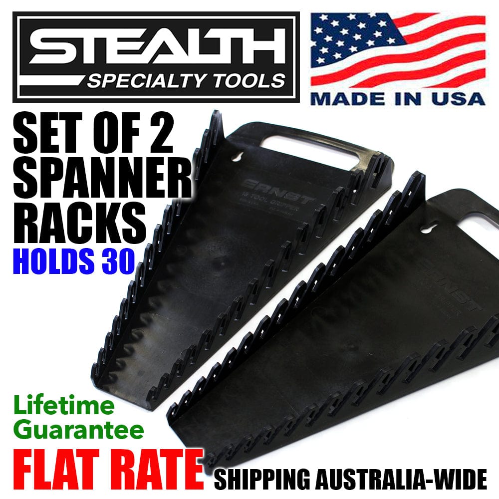 Stealth Speciality Tools Tool Organisers STEALTH Standard Set of 2 Spanner Racks - Holds 30 Tools Gripper